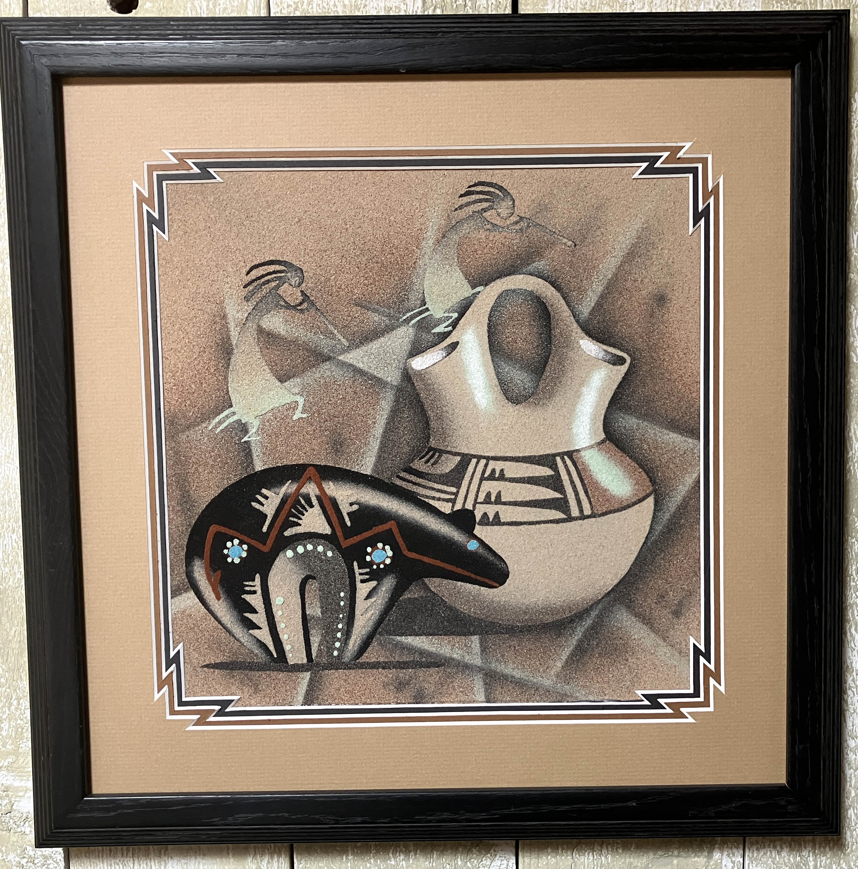 Herman Tyler | Navajo Contemporary Sandpainting | Penfield Gallery of Indian Arts | Albuquerque, New Mexico